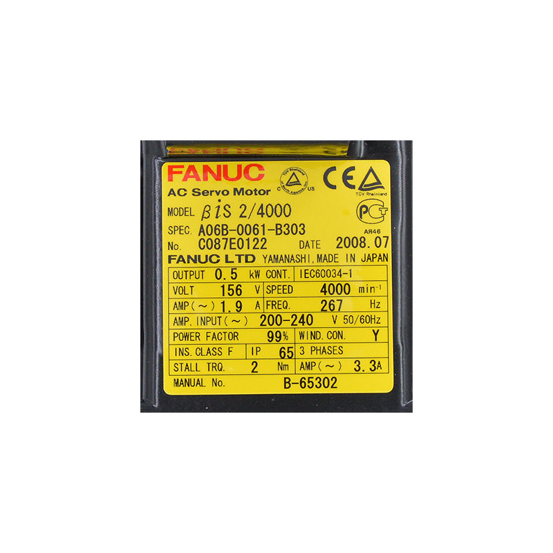 Factory Outlets Fanuc I Series - Japan original fanuc ac servo motor A06B-0061-B303 – Weite